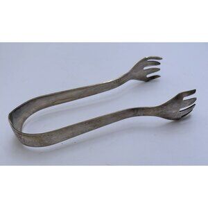 Vintage Apollo Silver Plated Fork Ice Sugar Cube Tongs 5021